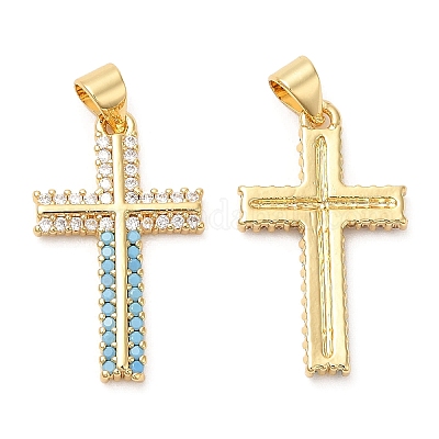 Латунные микро проложить кубического циркония подвески KK-D027-03G-1