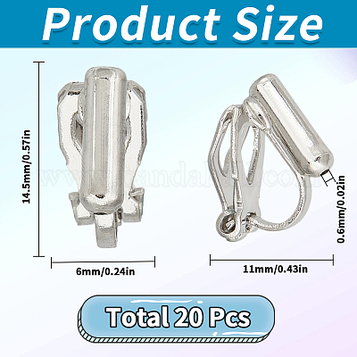 Латунные клипсы серьги KK-SC0004-81P-1