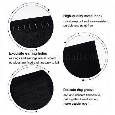 3 шт. 3 стиля бархатных подставок для колец ODIS-PH0001-60A-1