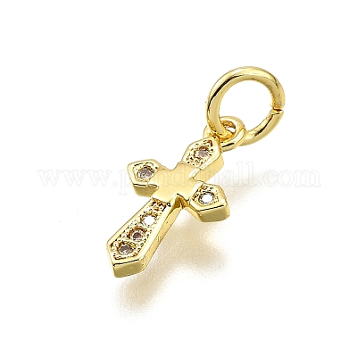 Латунные микро проложить кубического циркония подвески KK-Z100-41G-02-1