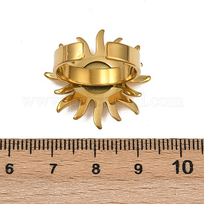 Кольца-манжеты из нержавеющей стали 304 с микропаве из кубического циркония для женщин&nbsp;RJEW-C144-03G-1