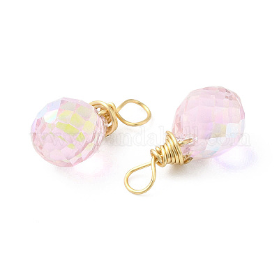 Стеллаж из латуни со стеклянным кулоном KK-C023-02-1