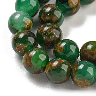 Синтетический золотой клинкер камень бисер пряди G-P549-A01-01D-1