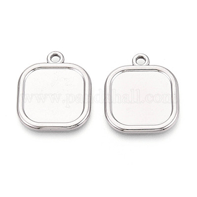 Cabochon-Fassungen für Anhänger aus Edelstahl 304&nbsp;STAS-N108-73P-1