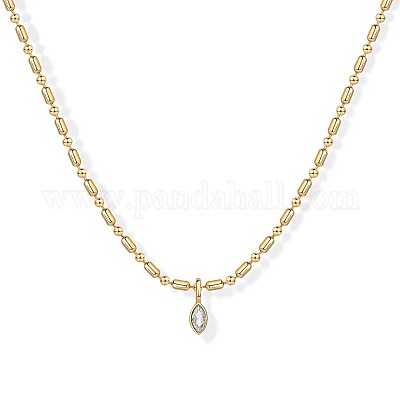 Простые стильные латунные прозрачные кубические циркониевые подвески ожерелья для женщин FS-WG90FF0-02-1