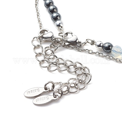 2 шт. 2 стиля ожерелья-лариаты из нержавеющей стали 304 в виде ракушки и звезд с натуральным жемчугом NJEW-JN03978-1