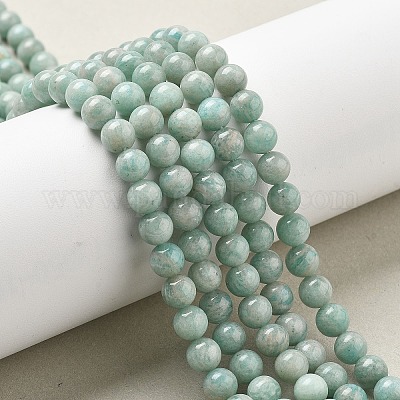 Природных амазонит бисер нитей G-L618-A01-6mm-1