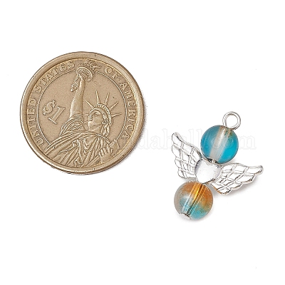 10 шт. подвески из матового стекла PALLOY-JF03269-1