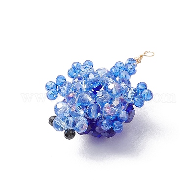 3d подвески из гальванического стекла с бисером в виде черепахи PALLOY-MZ00674-02-1