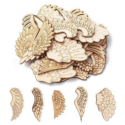 25 Paar 5 Holzcabochons im Stil&nbsp;WOOD-CJ0001-67-1