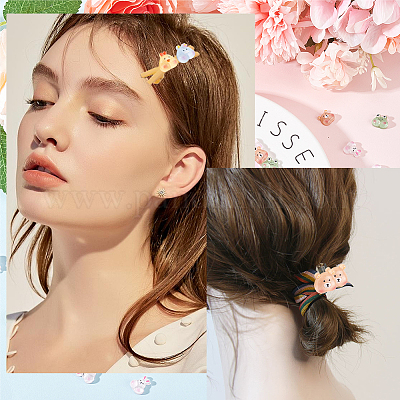 350 шт. 7 стиля полупрозрачных печатных смоляных кабошонов CRES-DC0001-02-1