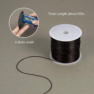 Wholesale JEWELEADER About 65 Yards Japanese Elastic Stretch Thread 0.8mm  Polyester String Cord Crafting DIY Thread for Bracelets Gemstone Jewelry  Making Beading Craft Sewing - Black Color 