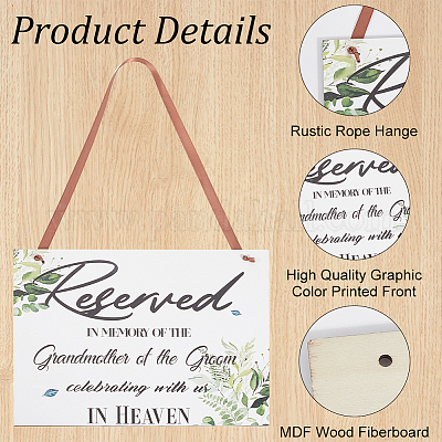 Прямоугольный деревянный зарезервированный подвесной знак украшения DJEW-WH20005-02A-1