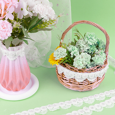 2.7~3 ярд кружевной отделки из полиэстера SRIB-GF0001-30-1