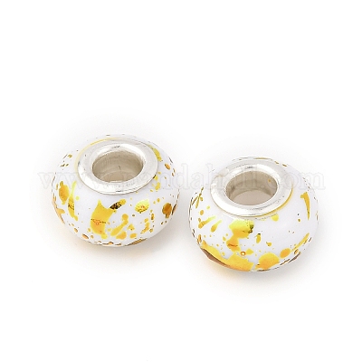 Европейские бусины-рондель из непрозрачной смолы RESI-Z046-01A-1