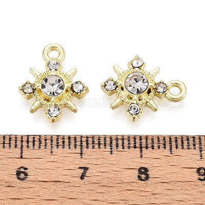 Подвески из сплава с покрытием стойки и стразами PALLOY-T090-47KCG-1