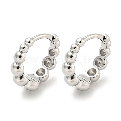 Латунные серьги обруча EJEW-L211-010D-P-1