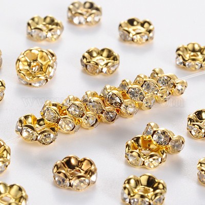 Wholesale Brass Rhinestone Spacer Beads 