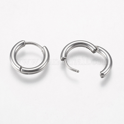 Фурнитура для сережек-колец huggie hoop из нержавеющей стали 201 STAS-F149-33P-C-1
