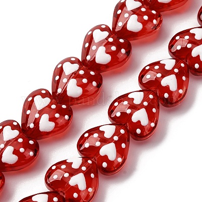 Стеклянные эмалевые бусины GLAA-Q125-01A-1