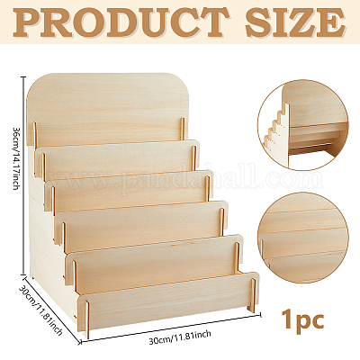 5-уровневые деревянные подставки для держателей карт ODIS-WH0078-53A-1