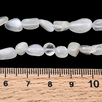 Натуральный белый лунный камень бисер пряди G-P601-A18-02-1
