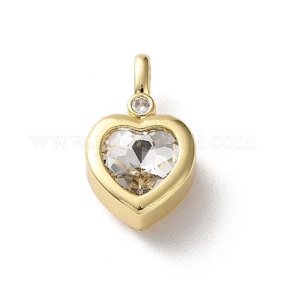 Подвески латунные горный хрусталь KK-P320-05G-04-1