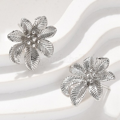 Латунь серьги EJEW-Q015-06P-1