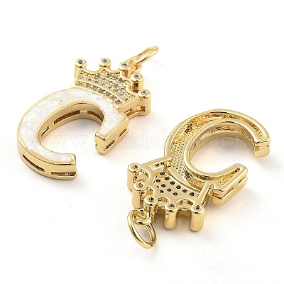 Латунные микропаве прозрачные подвески с фианитом KK-G498-01C-02-1