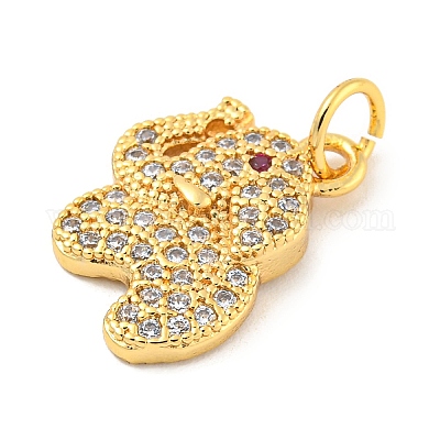 Покрытие стойки латунь микропаве прозрачные подвески из кубического циркония KK-B093-02A-G-1