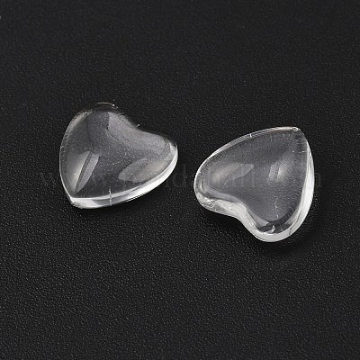 Полупрозрачные сердце кабошоны GGLA-R021-10mm-1