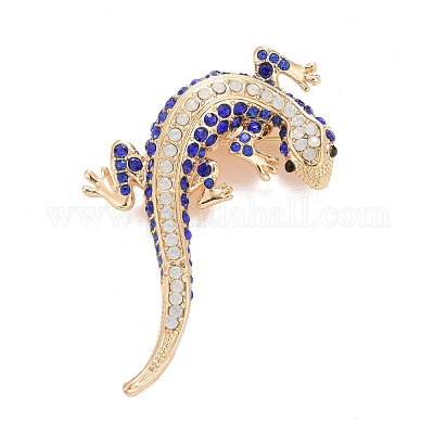 Значок ящерицы из горного хрусталя JEWB-E013-03G-01-1