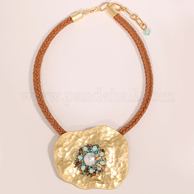 Ожерелья с подвесками в форме овала из натуральной яшмы FS-WG4EBE1-01-1