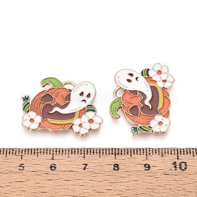 Подвески из сплава и эмали на тему Хэллоуина PALLOY-T093-04-1