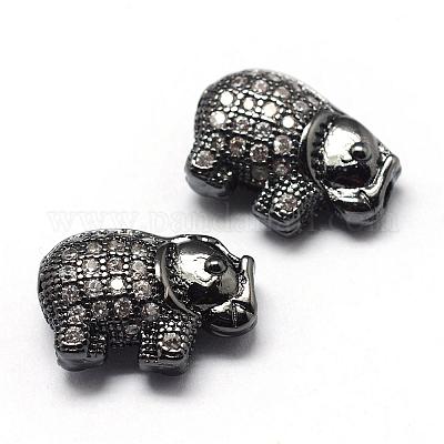 Стойки обшивки латунь кубического циркония бусы ZIRC-S032-01B-1