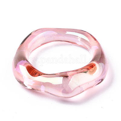 Bagues en résine transparente&nbsp;RJEW-T013-001-E04-1