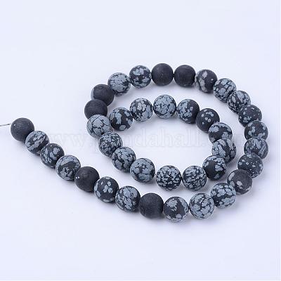 Wholesale Natural Snowflake Obsidian Beads Strands 