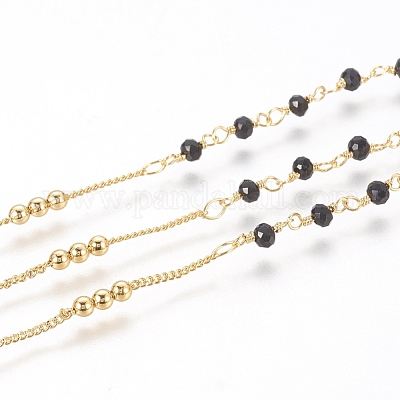 Латунная цепочка из бисера ручной работы CHC-G011-10G-03-1