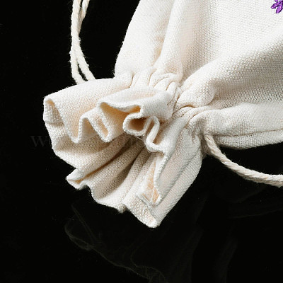 Подарочные пакеты с шнурком из хлопкового холста OP-Q053-013B-1