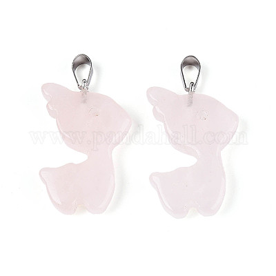 Природного розового кварца подвески G-T144-11D-1