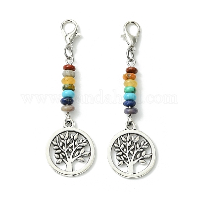 Подвески из сплава «Древо жизни» HJEW-JM01383-02-1