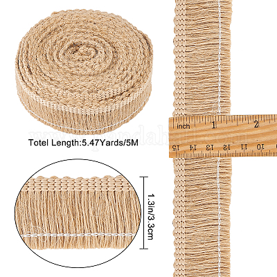7 Rolls 14 Yards Burlap Lace Jute Ribbon for Crafts, Christmas