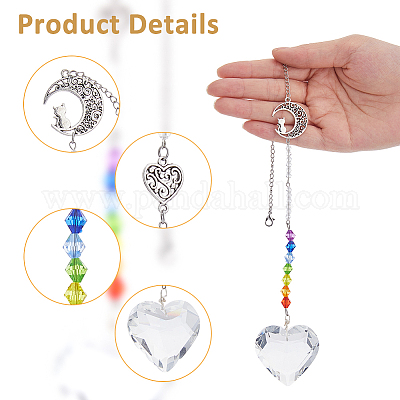 Стекло подвесные украшения HJEW-FH00032-1