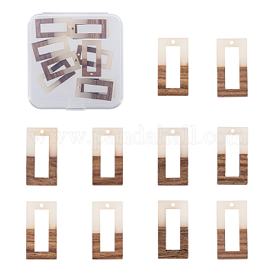 Подвески из смолы и дерева RESI-OL0001-09B-1