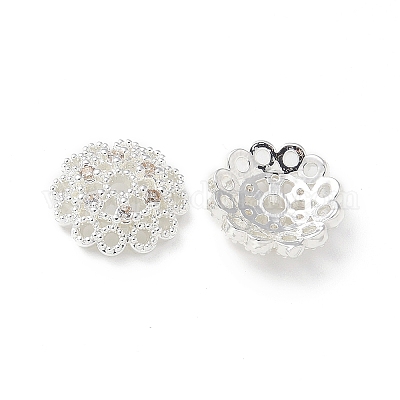 Латунные прозрачные кубические циркониевые колпачки для бусин KK-A236-15C-S-1