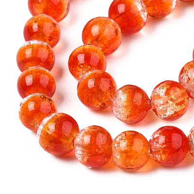 Светящиеся прозрачные бусины лэмпворк ручной работы нити LAMP-T017-04C-1