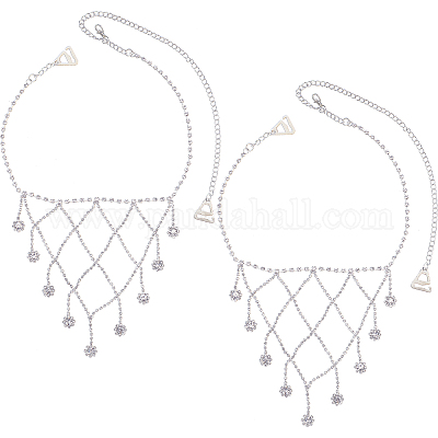 2 шт. железный стразы сексуальный плечевой бюстгальтер цепочка для тела&nbsp;FIND-GF0006-74A-1