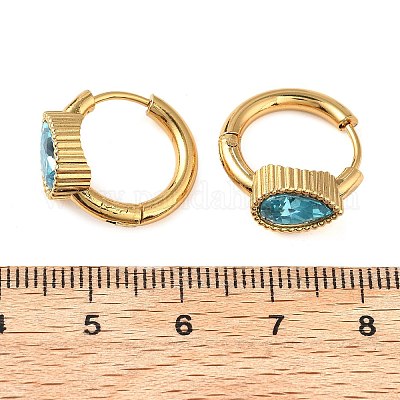 Серьги-кольца из нержавеющей стали 304 EJEW-P309-04G-1