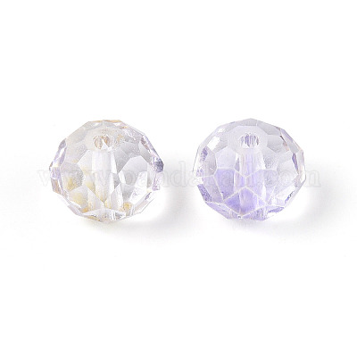 Выпечка расписные прозрачные стеклянные бусины GLAA-N011-10mm-06-1