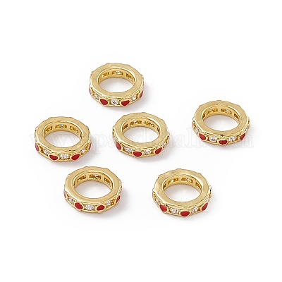 Покрытие стойки латунь эмаль кубический цирконий соединительные кольца KK-M231-25G-C-1